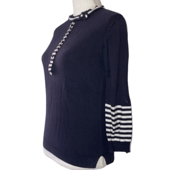 MANGO Knit top 3/4 sleeve nautical - Picture 4 of 6